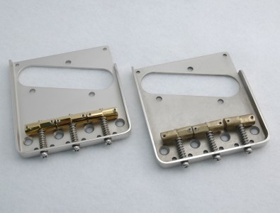 Vintage T Model Tele Bridge Assembly vs Distressed Vintage T Model Tele Bridge Assembly