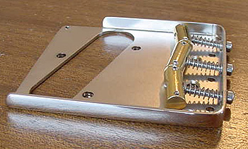 Callaham Vintage T Model Tele Bridge Assembly w/ 3 Brass Slant Compensated Saddles