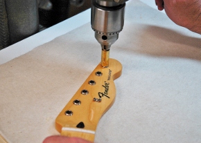 Using a drill press to install bushings